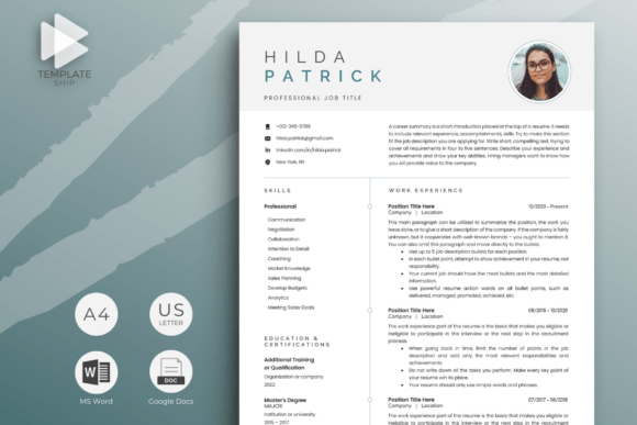 Download Resume Template with Photo - Premium Bundle